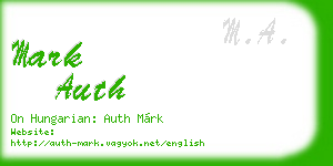 mark auth business card