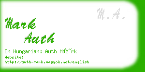 mark auth business card
